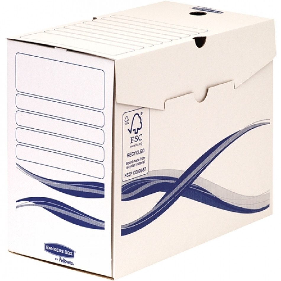 Fellowes Bankers Box Basic Pack de 25 Cajas de Archivo Definitivo A4+ 150mm - Montaje Manual - Carton Reciclado Certificacion FSC