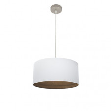 Colgante Tatiana 1xe27 Niquel/blanco-mad.Oscura Regx40x40 Cm