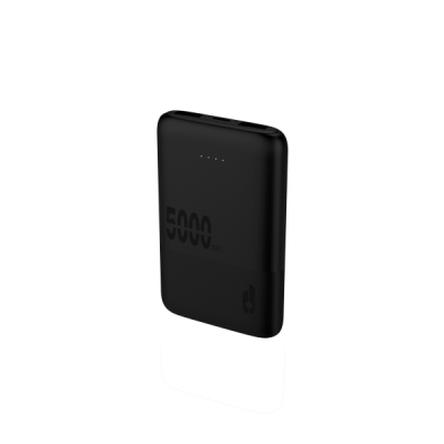 Blackbyte Bateria Lipo Externa/Powerbank de 5000mAh - Powerdelivery 20W - Carga Rapida de 22.5W - Tacto Engomado - Extraplana - Color Negro