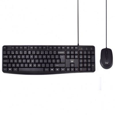 SET DE TECLADO Y RATON EWENT CON ESCRITURA SILENCIOSA, DISEÑO PT.