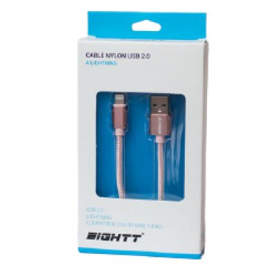 ECI-2P cable de conector Lightning 1 m Rosa