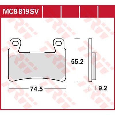 Pastillas de freno sinterizadas serie SV TRW MCB819SV