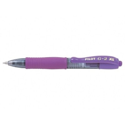 Pilot Boligrafo de Gel G2 Pixie XS Retractil - Punta de Bola Redonda 0.7mm - Trazo 0.32mm - Grip Ergonomico - Color Violeta