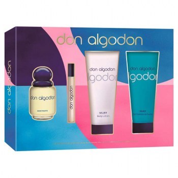 Don Algodón Edt Estuche 100ML + Vial 10ML + Gel 200ML + Loción Corporal 200ML