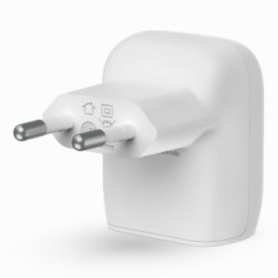 Cargador de pared belkin wca006vf1mwh - b6 20w 1x usb tipo c blanco + cable usb tipo c 1m