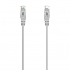AISENS Cable de Red Latiguillo RJ45 LSZH Cat.6A 500 Mhz UTP AWG24, Gris, 20M