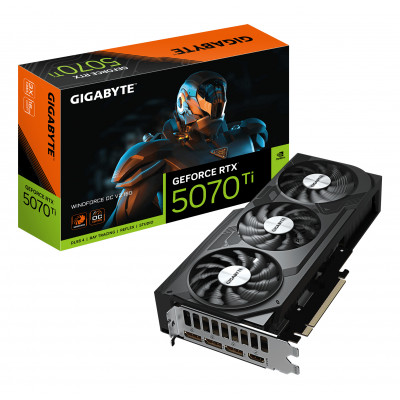 Tarjeta Gráfica Gigabyte GeForce RTX 5070 Ti WindForce OC V2/ 16GB GDDR7