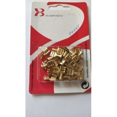 Terminales Faston Hembra de 6,3mm sin aislar (Blister 35 unidades)