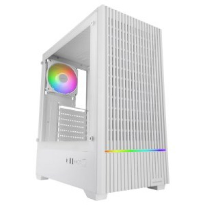 CAJA ATX SEMITORRE MARS GAMING MC-QUANTUM DOBLE CRISTAL TEMPLADO ARGB GPU 335mm BLANCO