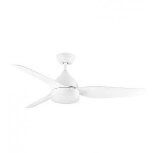 Ventilador de techo Orbegozo CP 131132, 132 cm, 40W, 6 velocidades, mando a distancia, 3 aspas, reversible, cambio de sentido aspas, temporizador 8h, luz LED 24W, 3 temperaturas color, 2 tijas, motor DC cobre, blanco