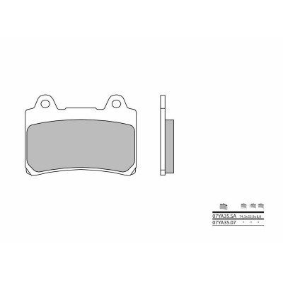 Pastillas de freno orgánicas Brembo 07YA3507 07YA3507