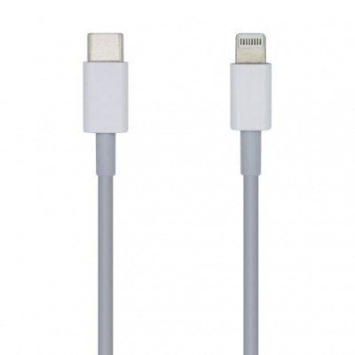 Cable Lightning Aisens A102-0441/ Lightning Macho - USB Tipo-C Macho/ 20cm/ Blanco