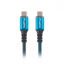 Cable usb tipo c lanberg 0.5m - macho - macho - negro - azul