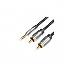 Vention Cable Estéreo BCFBF/ Jack 3.5 Macho - 2x RCA Macho/ 1m/ Negro