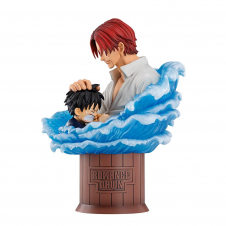 Figura ichibansho one piece shanks & luffy(red hair pirates) 15cm
