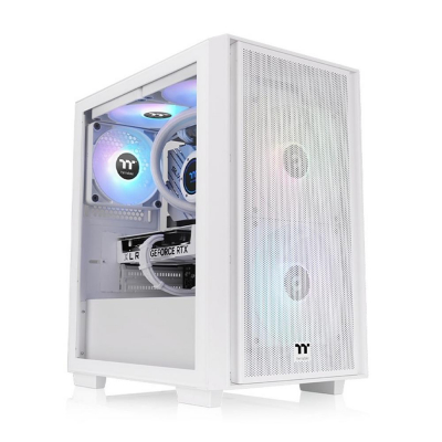 Caja ordenador thermaltake versa h16 tg argb matx cristal templado blanca
