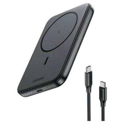 25207 batería externa 5000 mAh Cargador inalámbrico Negro