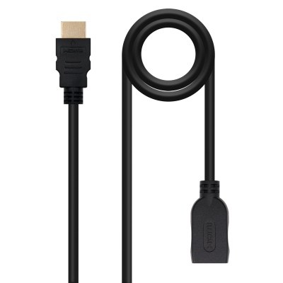 Cable HDM Prolongador A/M-A/H, Negro, 1 m
