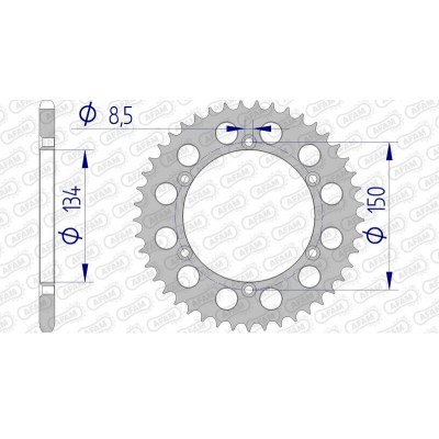 Corona AFAM aluminio ultraligera autolimpiable 17206 - Paso 520 17206N-45