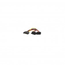 Lanberg CA-SASA-10CU-0015 cable de SATA 0,15 m SATA de 15 pines 2 x SATA de 15 pines Negro, Rojo, Amarillo