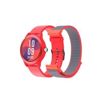 SPC Smartee Duo Vivo Reloj Smartwatch Pantalla Redonda 1.27 - Mas de 100 Modos Deportivos - Monitoreo de Salud - Resistencia IP68 - Color Rojo