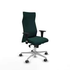 Piqueras y Crespo Albacete direcci?n sincro similpiel verde botella brazos 1D cromados base aluminio ruedas 65 engomadas