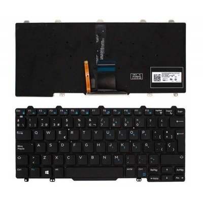 Teclado compatible para portátil DELL Latitude E7250 / E7270 / E5250 / E5270 / Retroiluminado
