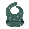 Babero de Silicona Petite&Match Green Dinos