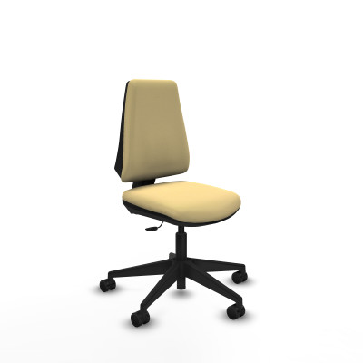 Elche CP similpiel crema base piramidal ruedas nailon 65mm