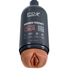 PDX PLUS MASTURBADOR STROKER DISEÑO DISCRETO DE BOTE CHAMPU SOOTHING SCRUB CARAMELO