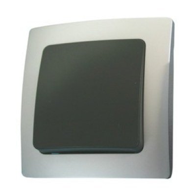 Interruptor Empotrar serie LILLE PLATA/GRIS