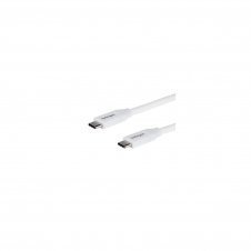 StarTech.com Cable de 2m USB-C a USB-C Macho a Macho con capacidad para Entrega de Alimentación de 5A - Cable de Carga USB-C - Blanco