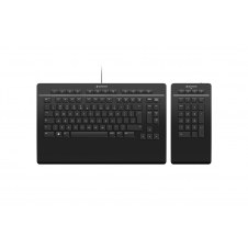 3Dconnexion Keyboard Pro with Numpad teclado USB Negro