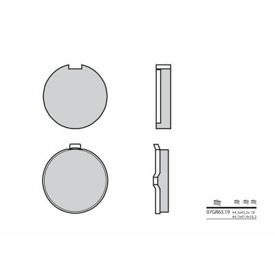 Pastillas de freno orgánicas Brembo 07GR6319 07GR6319