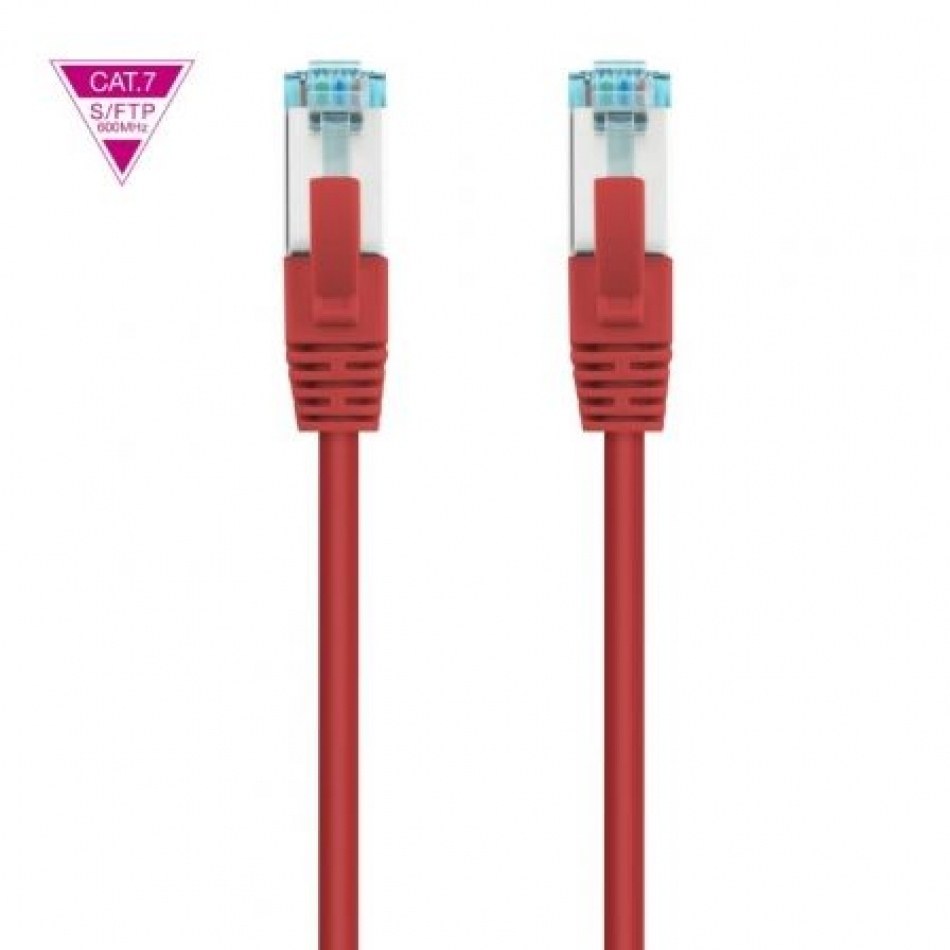 Cable de Red RJ45 SFTP Nanocable 10.20.1700-L25-R Cat.7/ LSZH/ 25cm/ Rojo