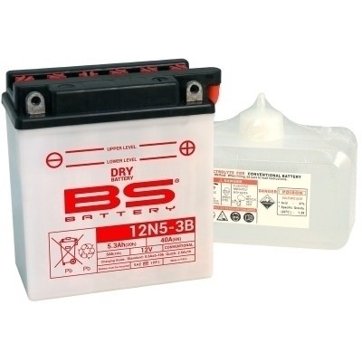 BS BATTERY Battery Conventional with Acid Pack - 12N5-3B 310533