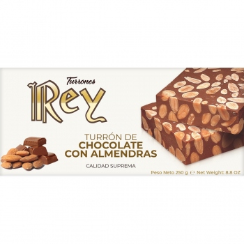 Turrón Rey Chocolate y Almendras 250Grs