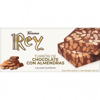 Turrón Rey Chocolate y Almendras 250Grs