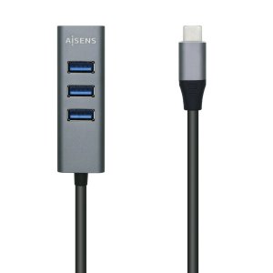 Aisens - Hub Usb 3.1 Usb-C, Usb-C/M-4Xtipo A/H, Gris, 15Cm