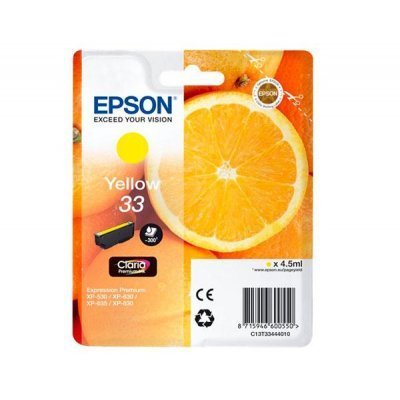 Epson T3344 (33) Amarillo Cartucho de Tinta Original - C13T33444012