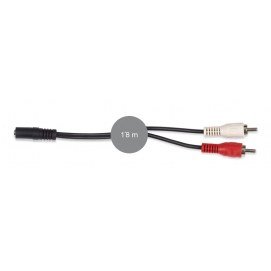Cable señal de audio Jack 3'5 mm estéreo hembra a 2 RCA macho Fonestar AA-727H