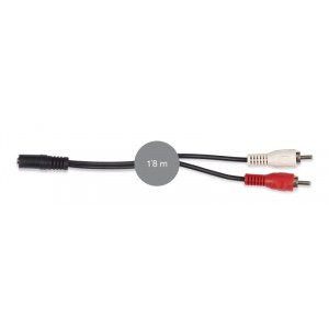 Cable señal de audio Jack 3'5 mm estéreo hembra a 2 RCA macho Fonestar AA-727H