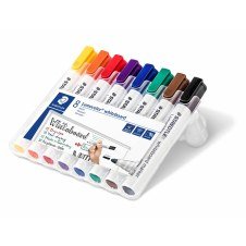 Staedtler Lumocolor 351 WP8 marcador permanente Punta redonda Negro, Azul, Marrón, Verde, Naranja, Rojo, Violeta, Amarillo 8 pieza(s)