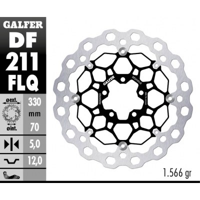 Disco de freno Cubiq GALFER DF211FLQ