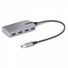 StarTech.com Hub USB de 4 Puertos - USB 3.0 de 5Gbps - Alimentado por el Bus - Concentrador de 4 Puertos USB-A con Alimentación Opcional - Ladrón US
