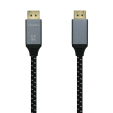 Aisens Cable Displayport V1.4 8k 60hz macho a macho 0.5m gris negro