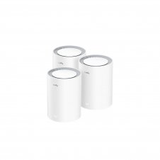 Cudy M3000 3-PACK sistema Wi-Fi Mesh (Wi-Fi en malla) Doble banda (2,4 GHz / 5 GHz) Wi-Fi 6 (802.11ax) Gris, Blanco 1 Interno