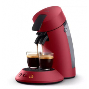 Cafetera de cápsulas monodosis Philips Senseo Original Plus CSA210/91, Coffee Boost, Crema Plus, rojo