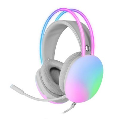 Auriculares Gaming con Micrófono Mars Gaming MH-GLOW/ Jack 3.5/ Blancos