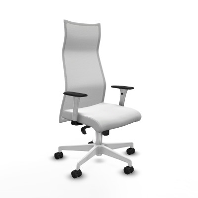 Albacete malla sincro malla blanca bali blanco brazos blancos base blanca ruedas 65 mm nailon